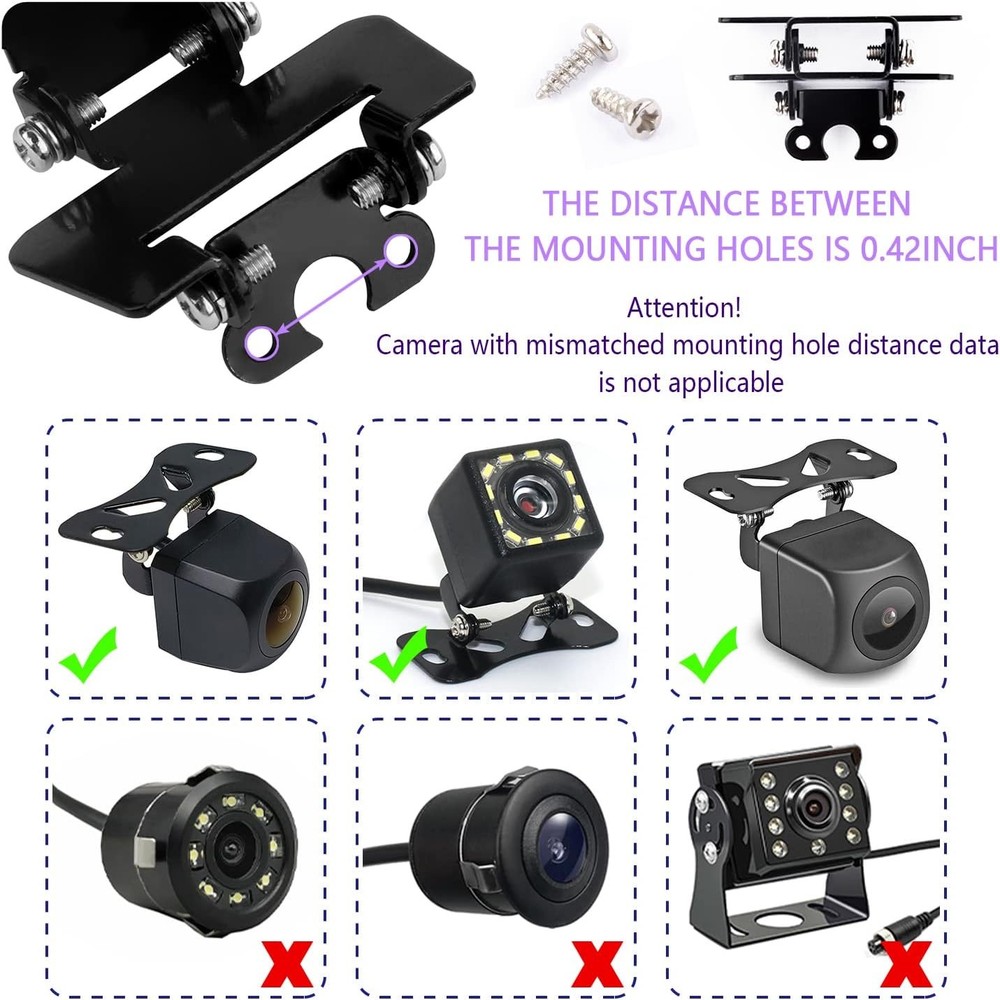 Universal Dash Cam Mount Bracket for Rear Camera Holder Rear Window Bracket Comp