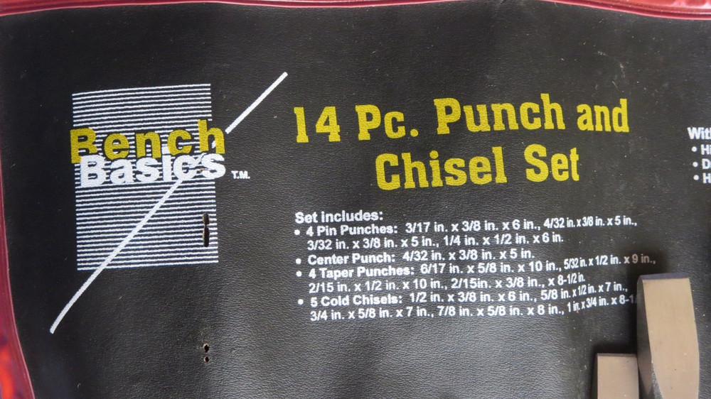 PUNCH & CHISEL SE 13 pieces [ 1 missing from set. ] All useful sizes.