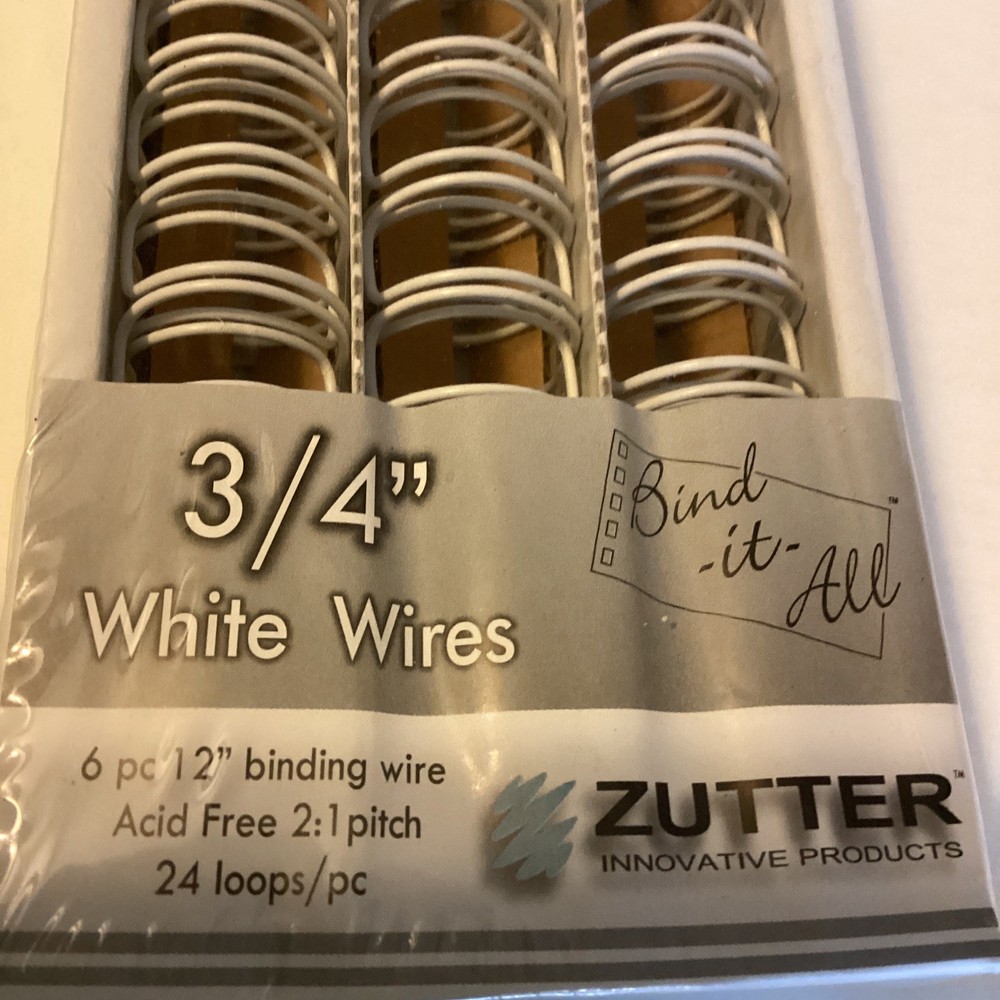 Zutter Bind It All Wires Binding Wires 4 Boxes 3/4" 5/8" Silver White Black