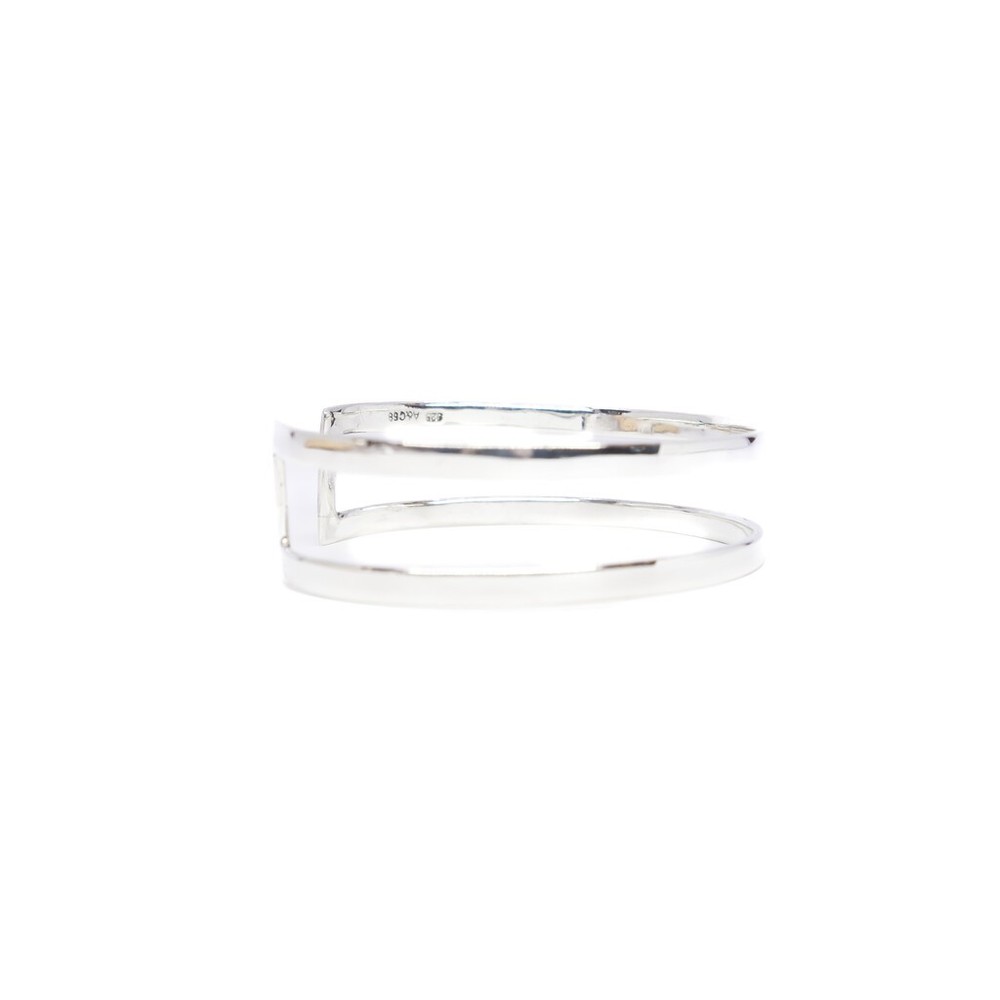 Solid Sterling Silver Cuff Bangle 66mm #61603