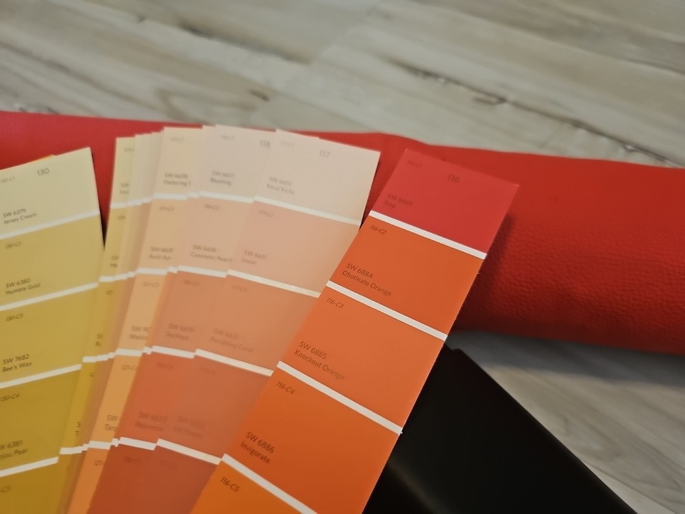 4-5oz STOP RED LEATHER HIDE MATTE MEDIUM SOFT SIDE SHEET,PANEL 12X12-X24 23+sqf