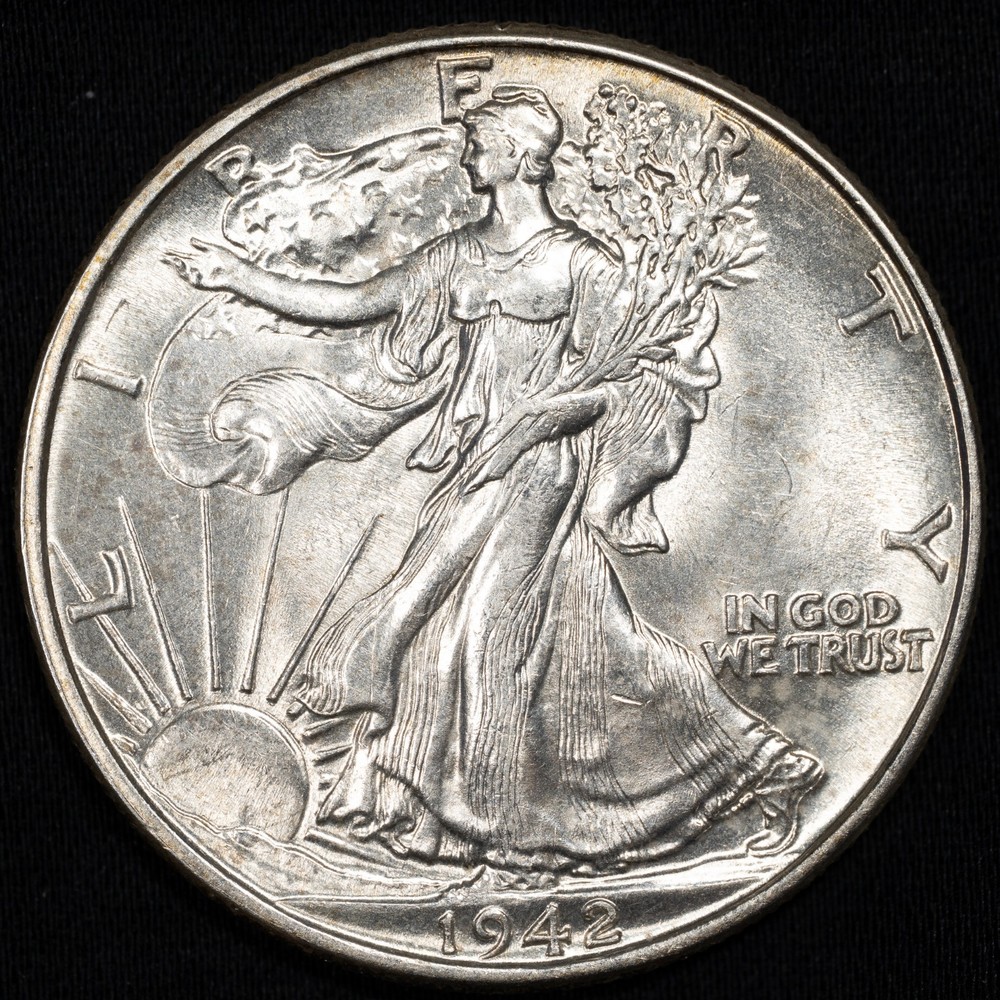 1942-P Walking Liberty Silver Half Dollar BU Uncirculated