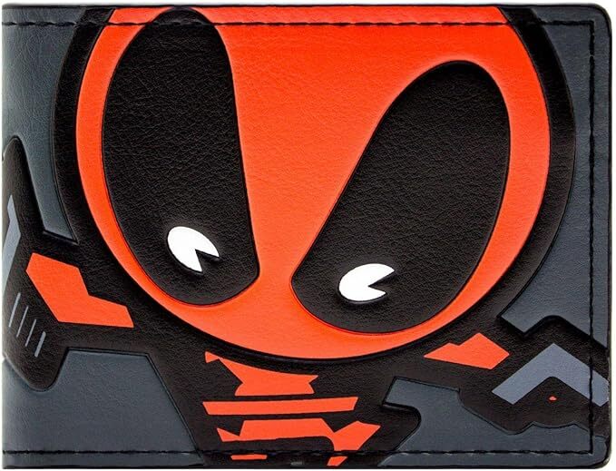 NEW MARVEL DEADPOOL BI FOLD WALLET RED SUPERHERO BLACK | BI-FOLD| DEAD POOL
