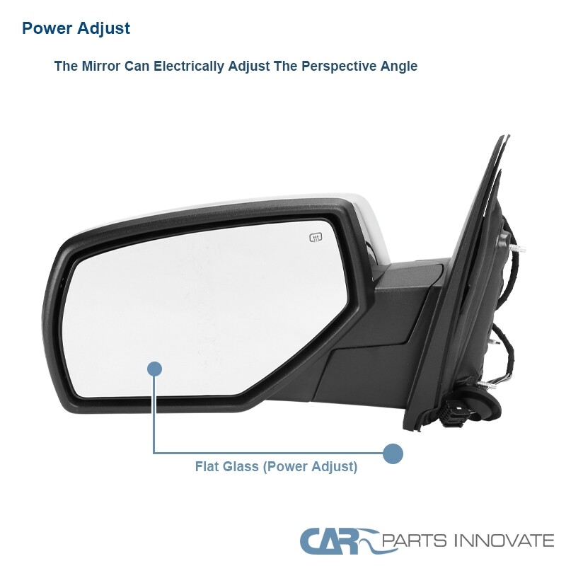 Left Side Mirror Fits 2014-2018 Silverado Sierra Chrome Power Heated+Puddle View