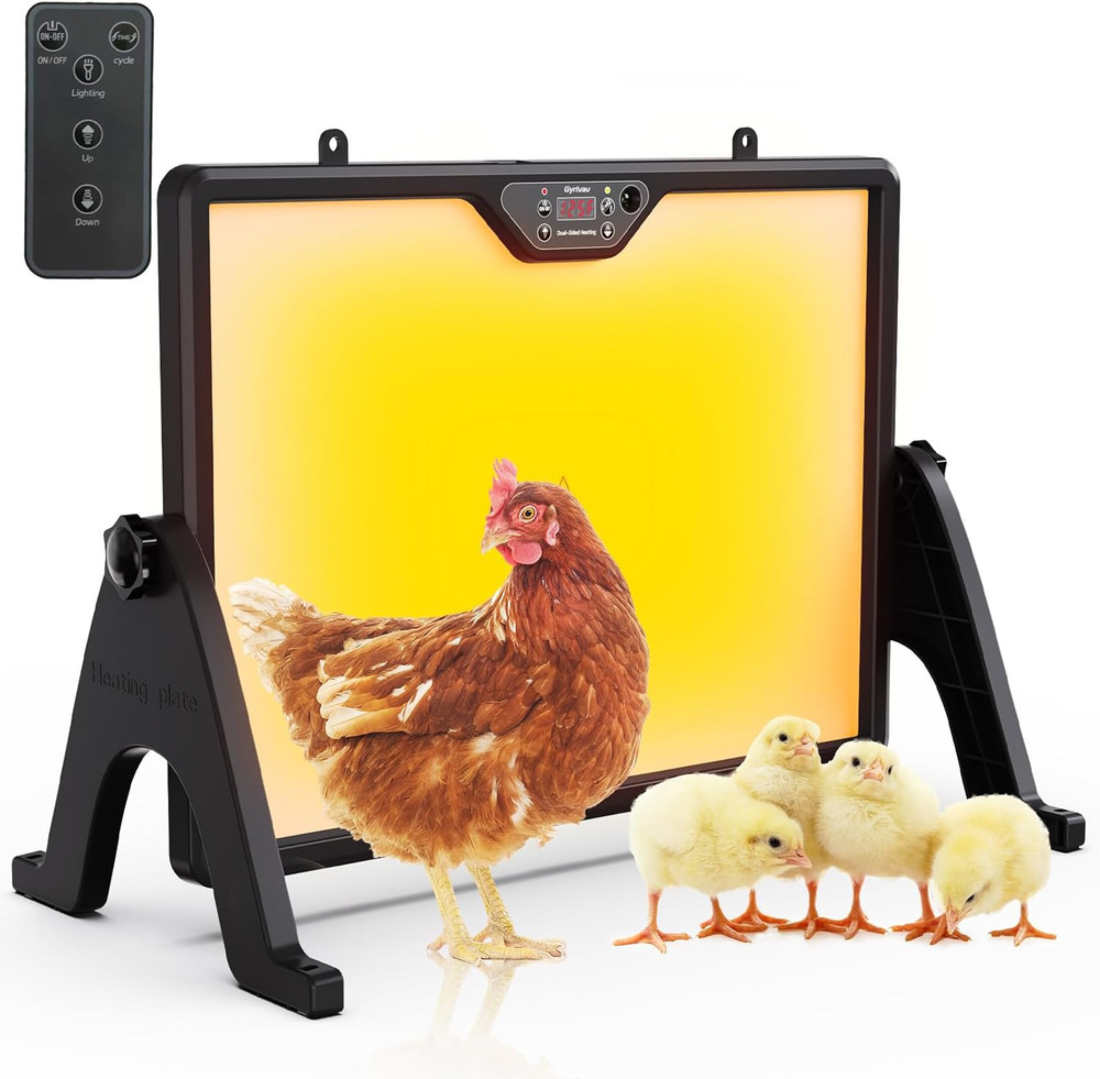 Brooder Plate for Chicks with Remote Control, Double-Sided Chick Heat Plate