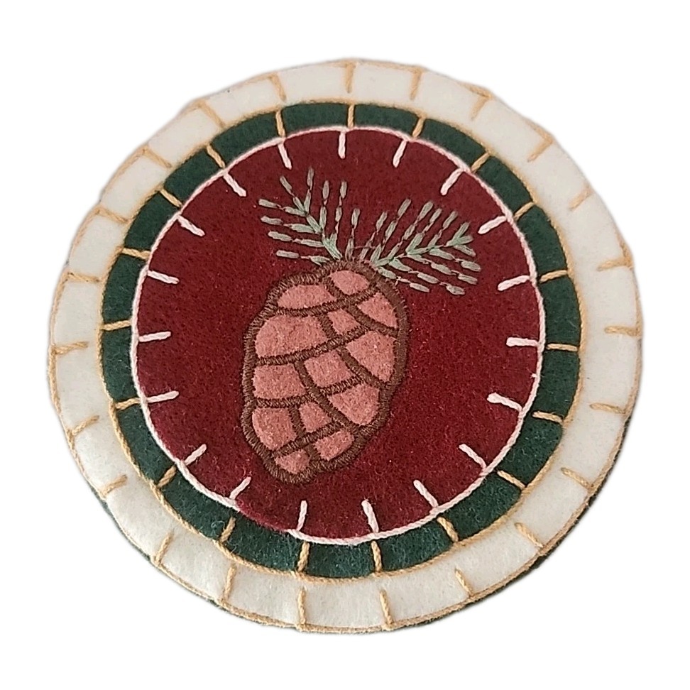 Three Stacking Felt Containers Winter Holiday Christmas