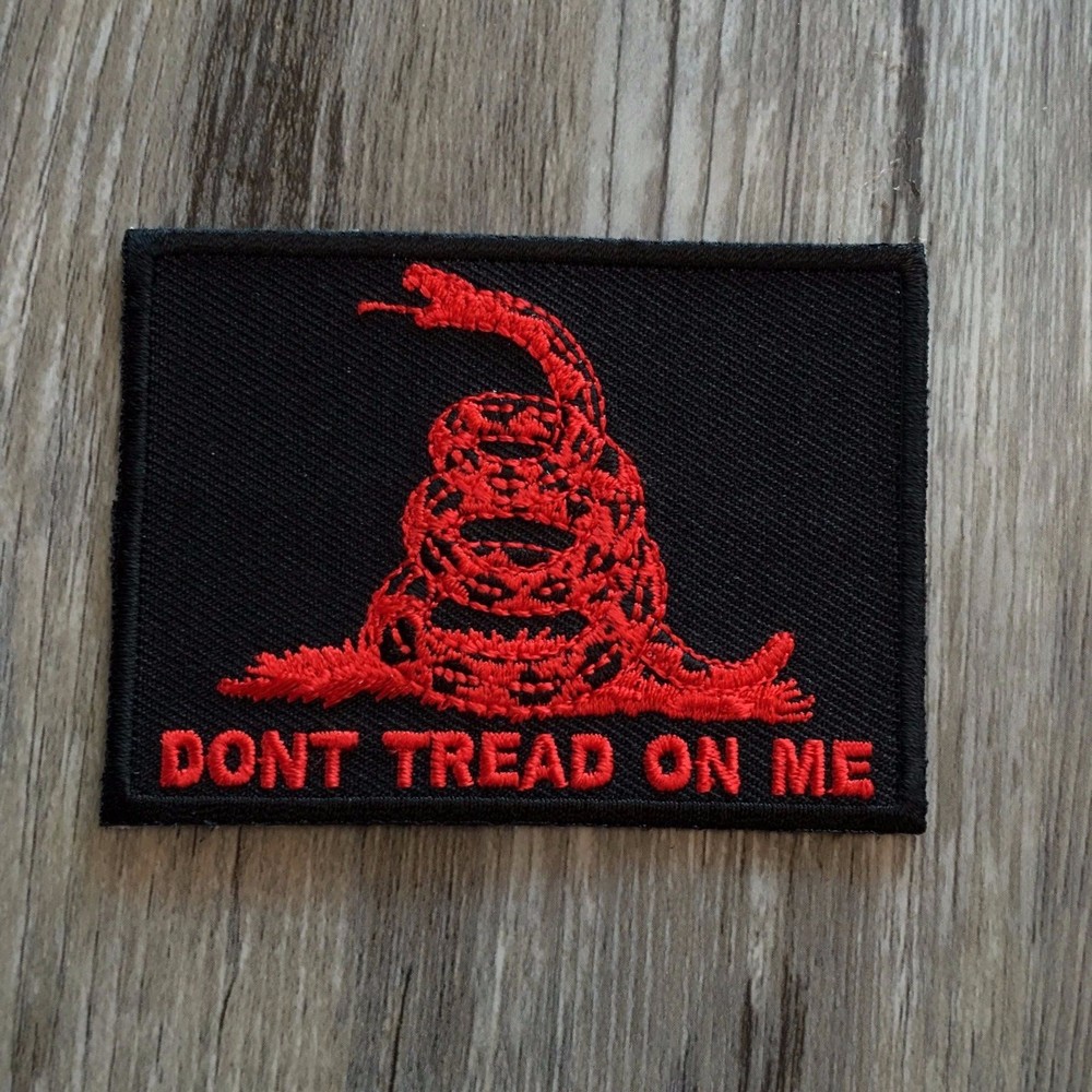 Gadsden Don't Tread On Me Patch, Red & Black