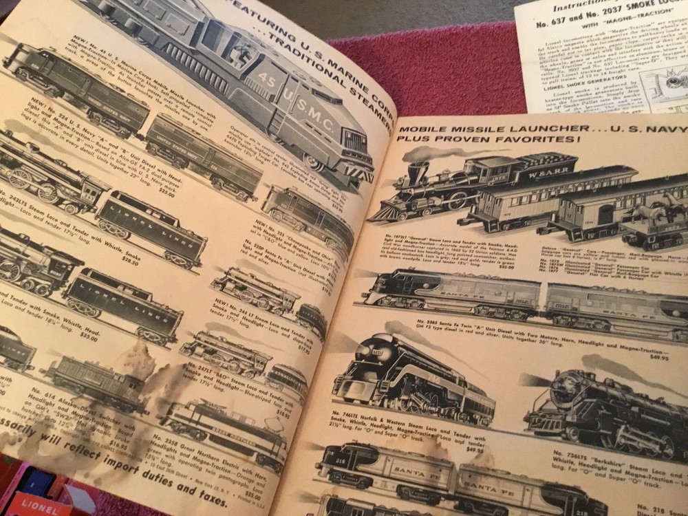 Vintage Lionel Catalogs and Booklets