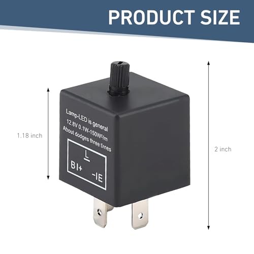 CF13 LED Flasher Relay, 3 Pin Adjustable Relay for Sloving Hyper Blink