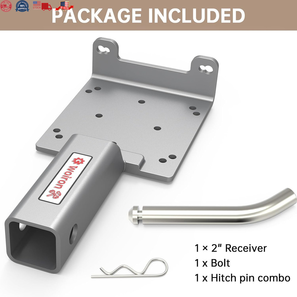 Universal 2" Receiver Trailer Hitch Winch Mount Plate Winch Mounting BracketW