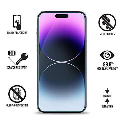 Screen Protector for iPhone 14 Pro Blue Light Screen Protector 3 Pack Anti 6.1