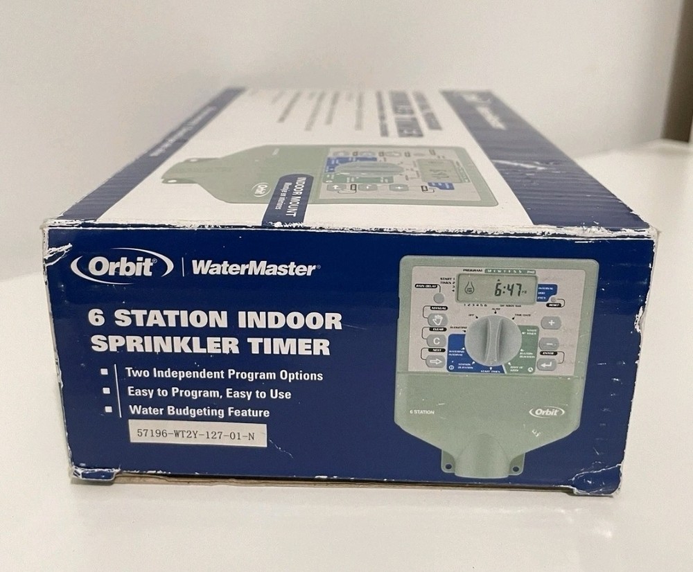 Orbit WaterMaster 6 Station Dual Program Sprinkler Timer Model 57196 - New