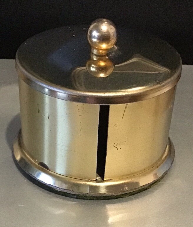 Vintage Stamp Dispenser Brass Postage Roll Holder
