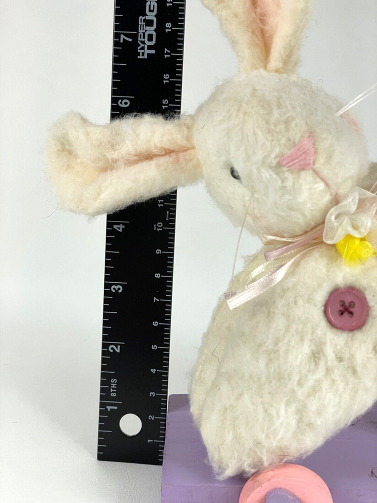 Vintage Plush Rabbit Pull Toy