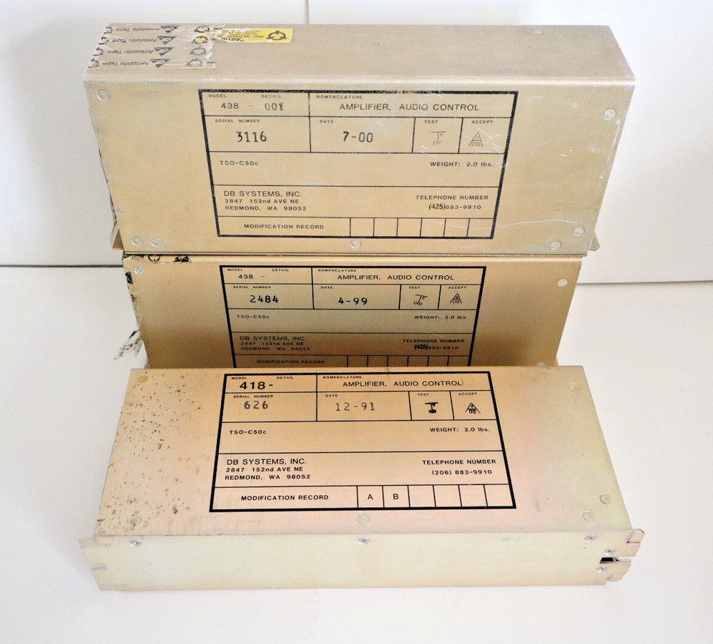 DB Systems 418 Audio Control Amplifier - Removed Working (3Available)