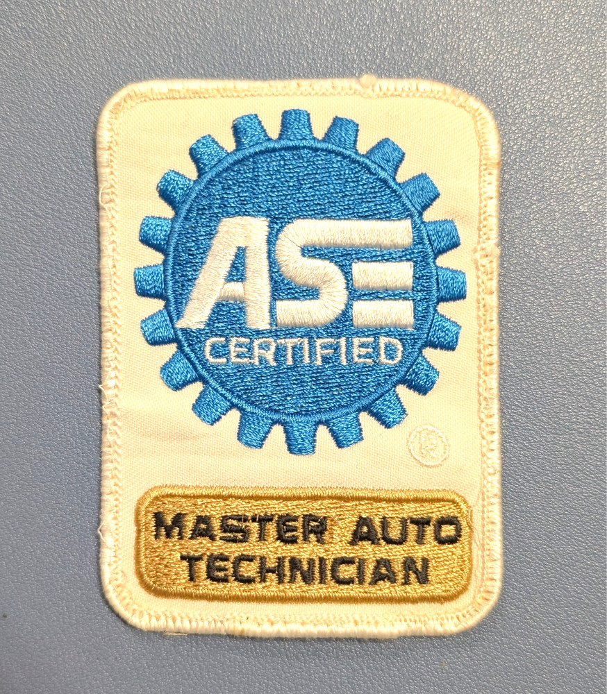 Vintage 1980s ASE Certified Master Auto Technician patch