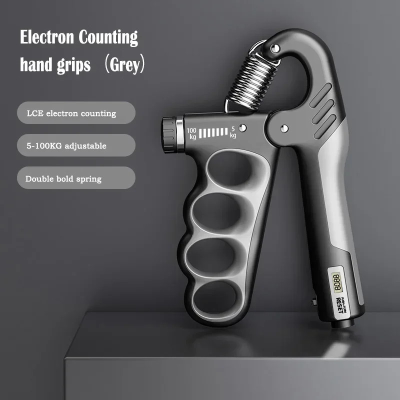 5100Kg Adjustable Electron Counting Grip Strength Trainer Wrist Expander Hand Gr
