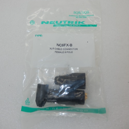 Neutrik 6 Pole XLR Cable Connector NC6FX-B