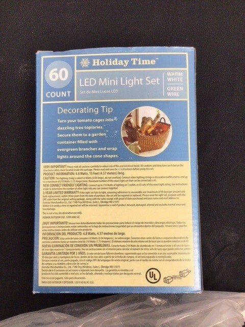 C6 Led Multi-color And Cool White LED M5 String Lights and Mini White Lights