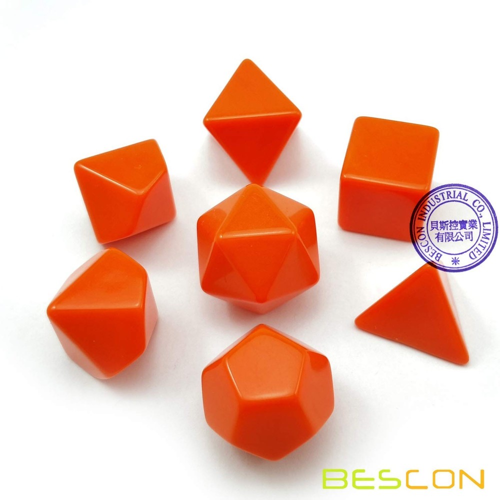 Bescon Blank Polyhedral RPG Dice 35pcs Assorted Colors Set, Solid Colors in C...