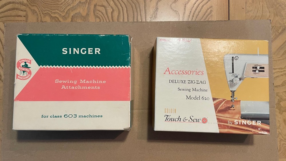 Two Singer Vintage Boxes with some accessories