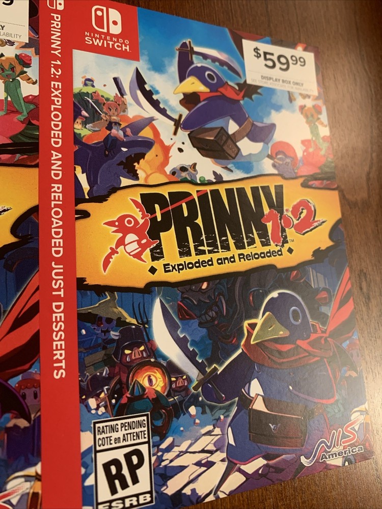 Prinny 1.2 Exploded Nintendo Switch - Authentic- RARE - Display Box Only
