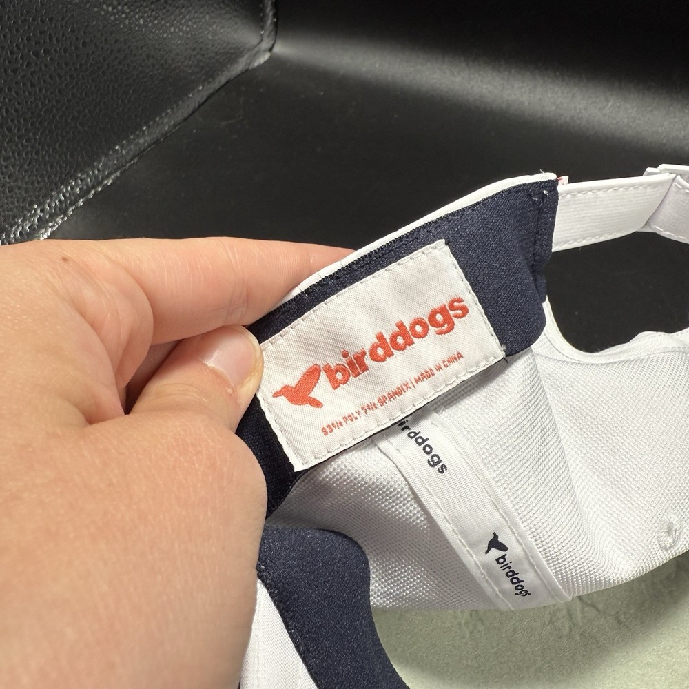 New Birddogs Golf Hat Unisex Adjustable Solid White Breathable