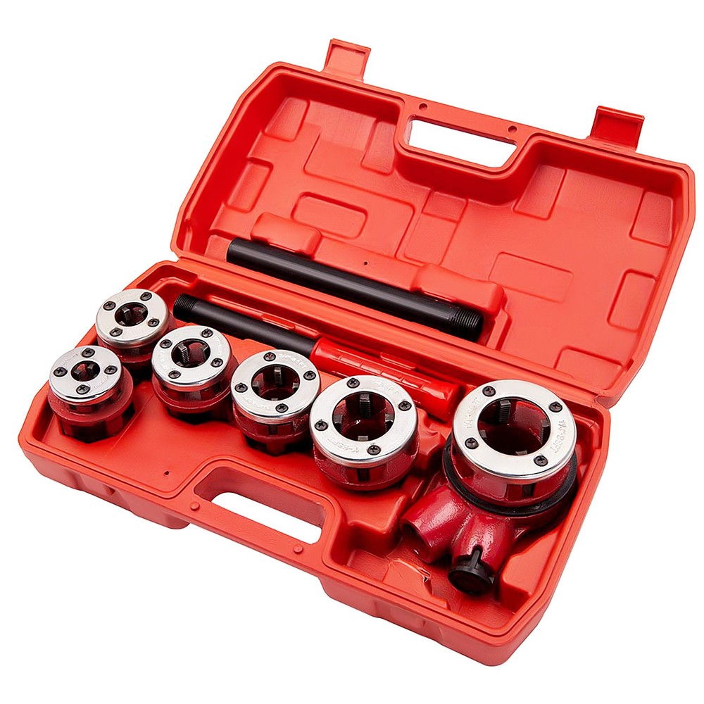 Pipe Threader Ratchet Die Bar Head Handle Tool Kit 1/4'' 3/4''  Pipe Threading