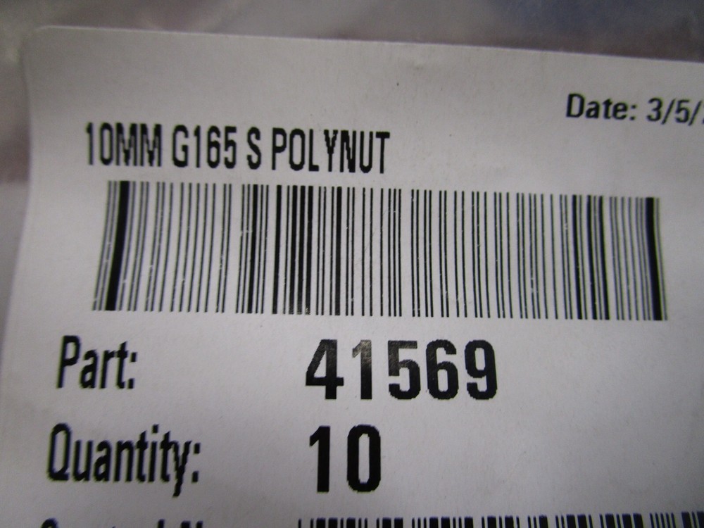 10MM G165 S POLYNUT Strut Lock Nut QTY 10