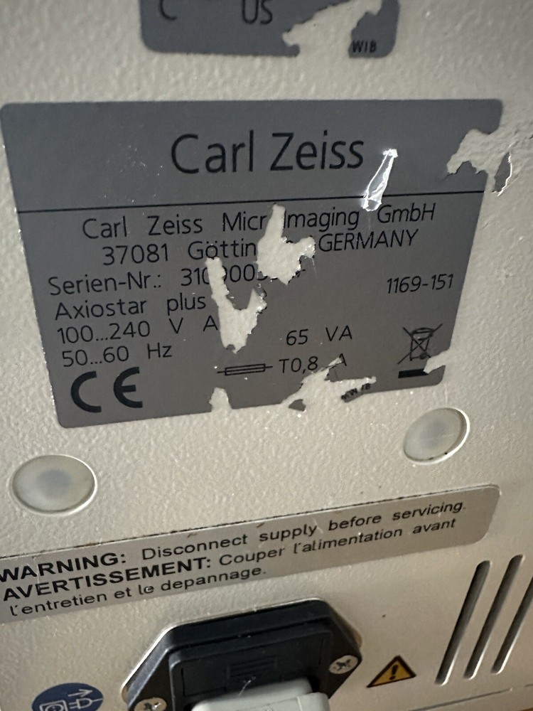 Zeiss Axiostar Plus Microscope, Body and stage