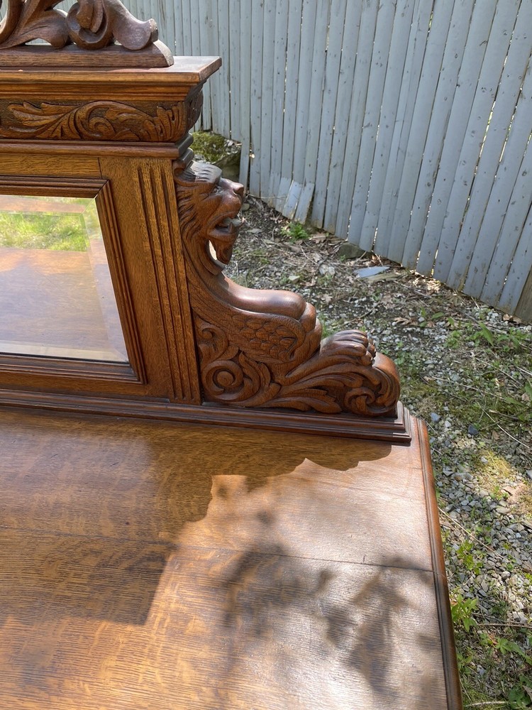 R.J. HORNER WINGED GRIFFIN OAK SERVER