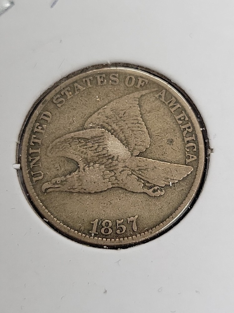 1857 Flying Eagle Small Cent Penny 1C Coin NICE DETAILS