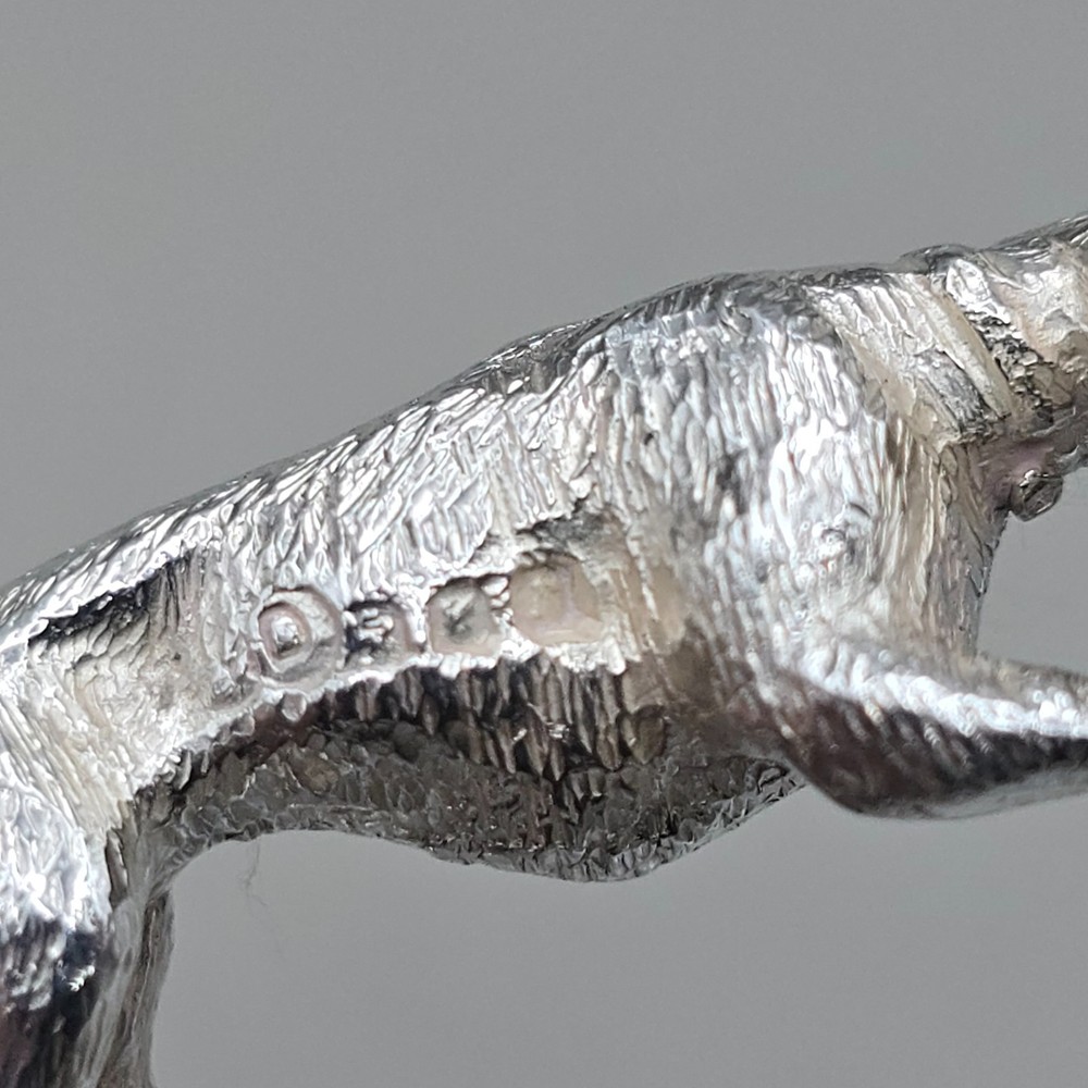 Collectible Solid Silver Dog Miniature Figurine