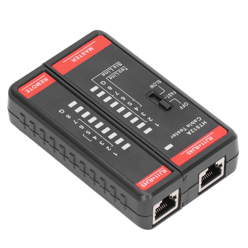 Network Cable Tester RJ11 RJ45 Phone Line Wire Test Tool Accessory