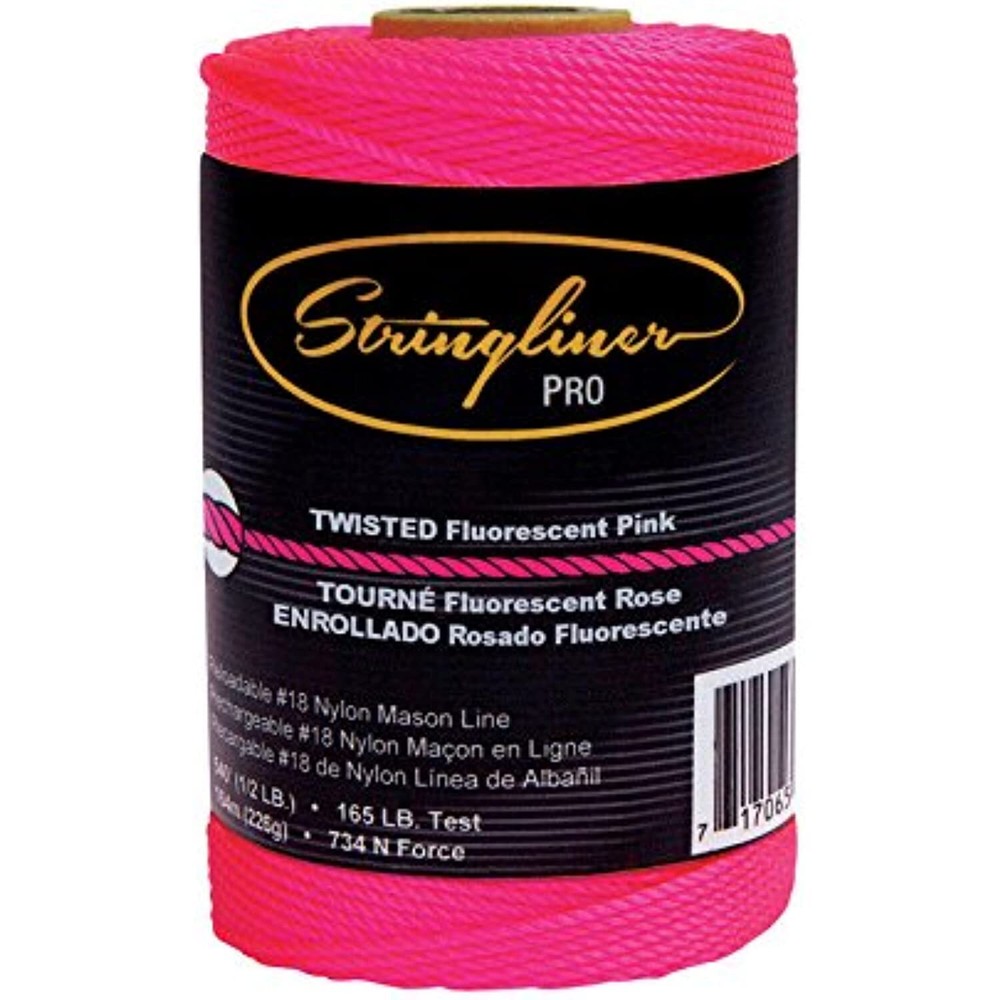 US Tape 35409#18 Construction Replacement Roll TWISTED FL. PINK 540'