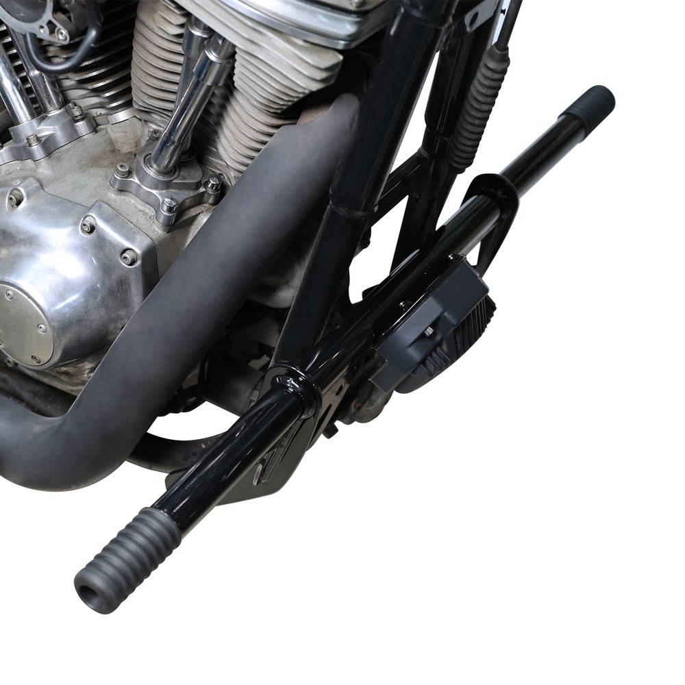 Front Black Crash Bar Protector For Harley Davidson Dyna W/ Mid Control 06-17
