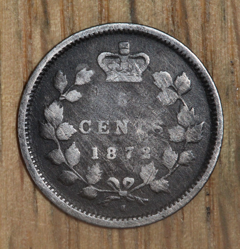 1872 H - Canada - 5 Cent - Silver - KM-2