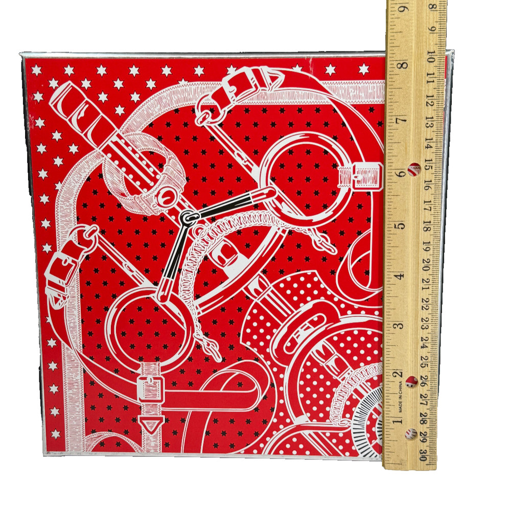 NEW Hermes Empty Multicolor Gift Boz - Red/White mix