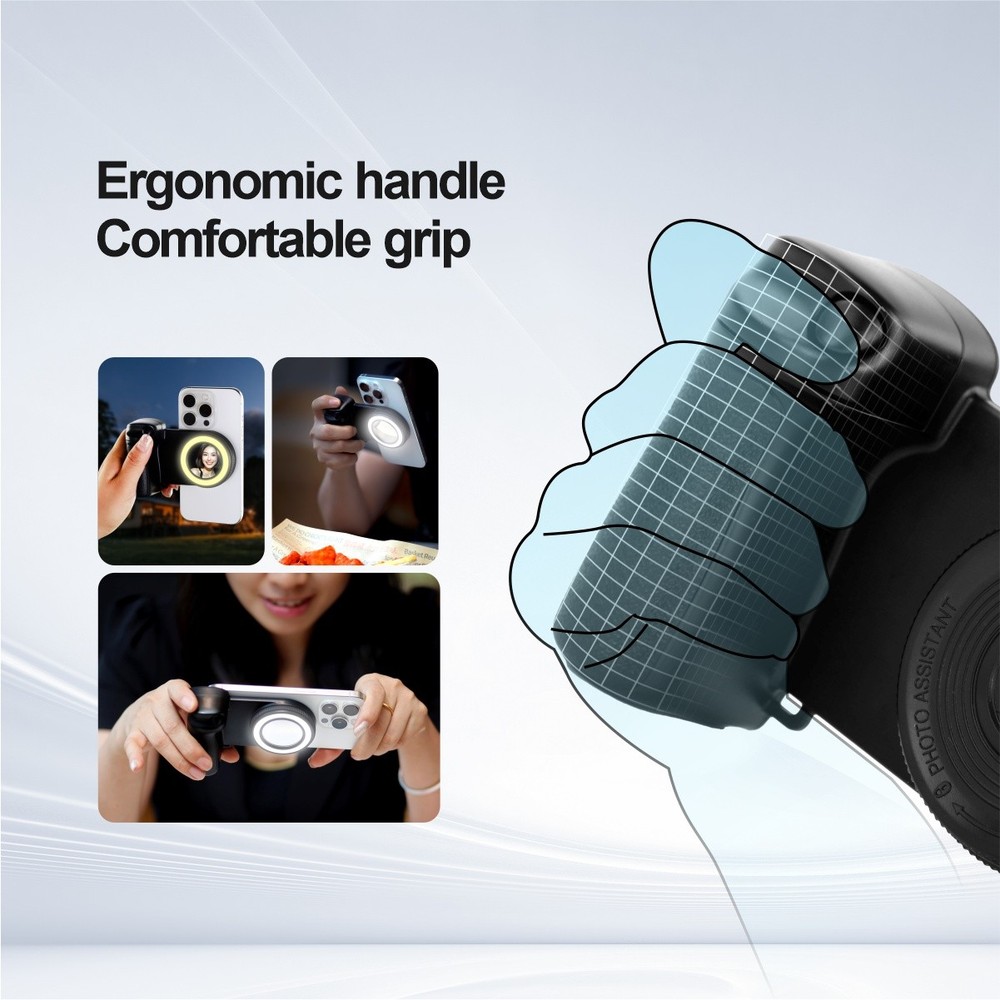 Smartphone Camera Shutter Grip Bluetooth Selfie Handle Photo Stabilizer Remote N