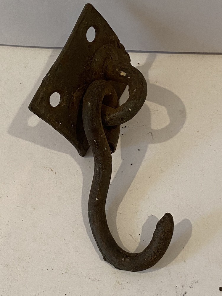 Vintage Surface Mount Swinging Iron Hook-3”