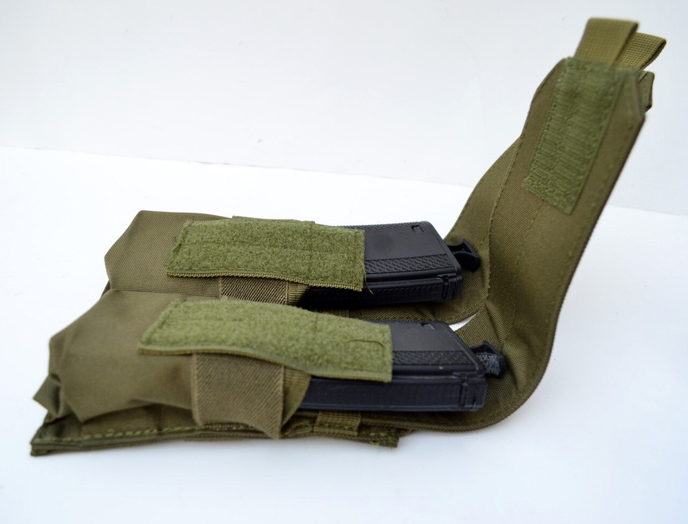 Double Stack Magazine Pouch Molle Ammo Clip Belt Carrier - OD GREEN