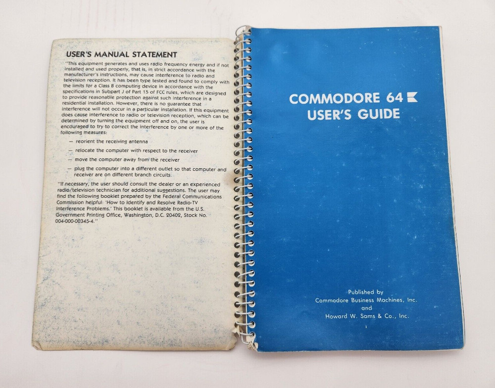 Commodore 64 User's Guide 1st Edition Third Printing 1983 Computer Manual