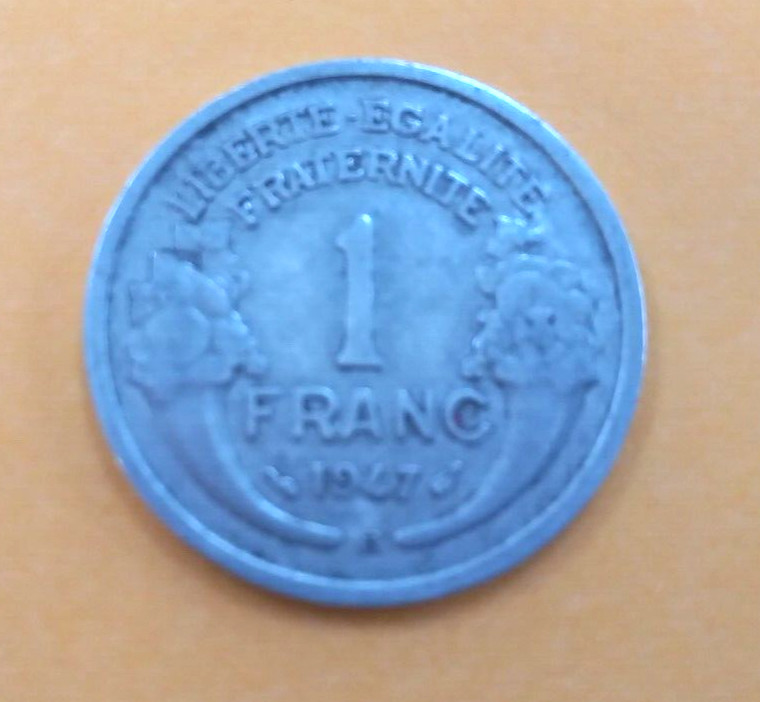1 French Franc coin post war 1947 - Nice condition