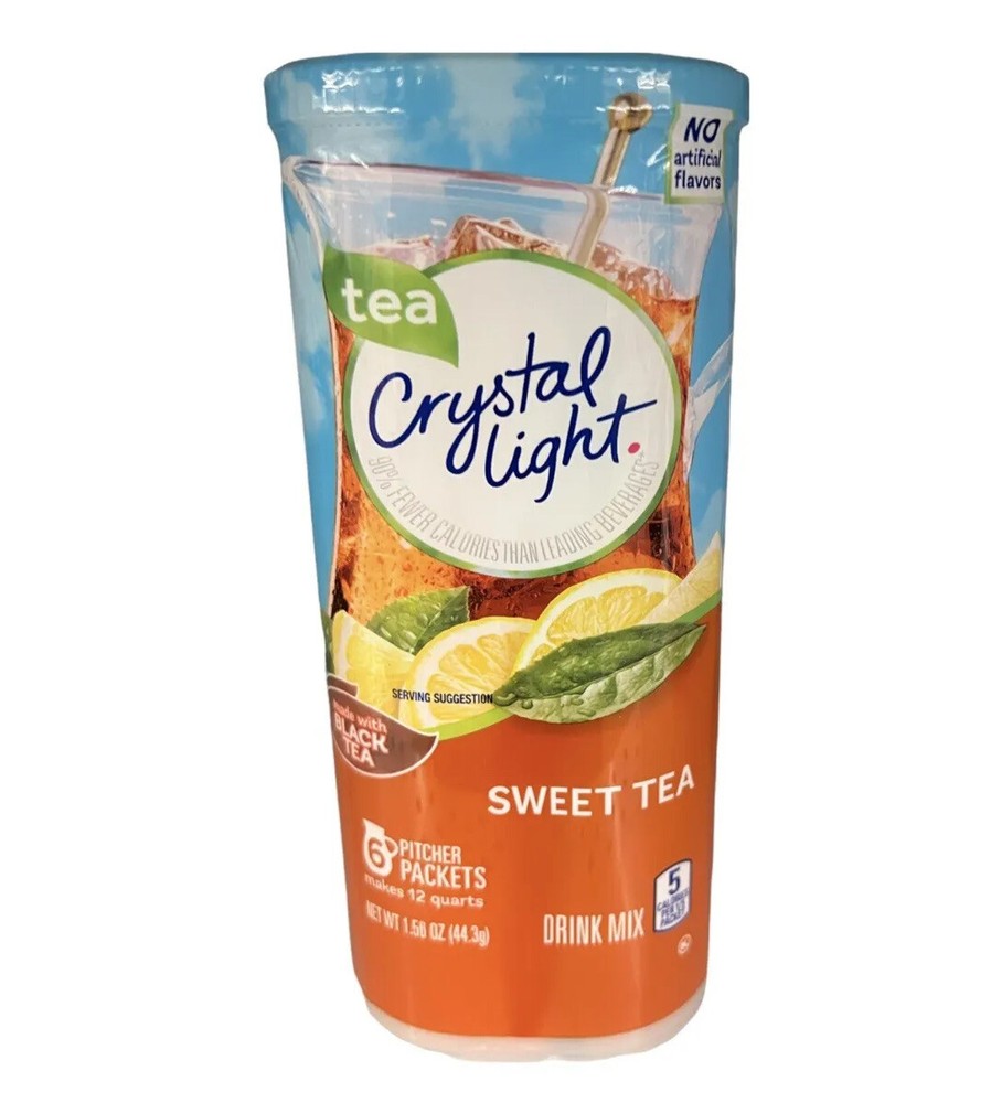Crystal Light Sweet Tea Drink Mix 2.2 oz 5 Pitcher Packets Each