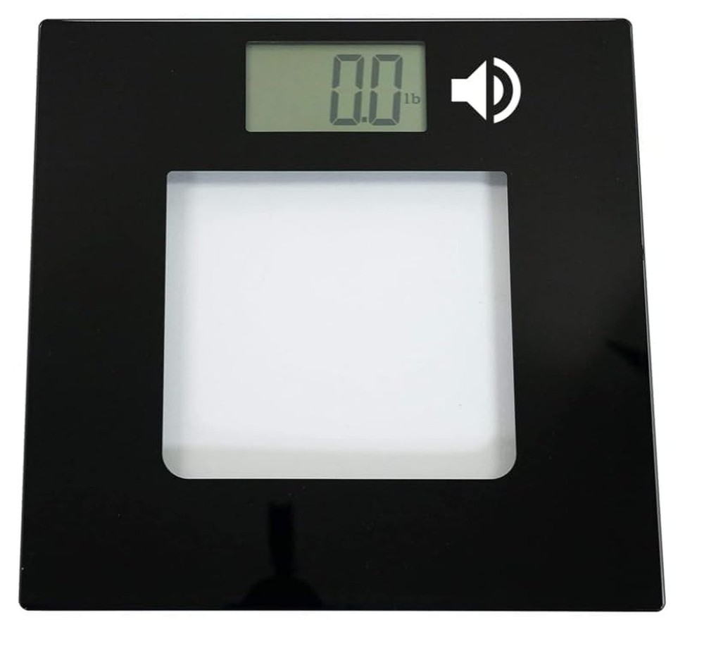 Talking Digital Scale Extra Wide Glass - Accurate Visual & Voice Display Scal...
