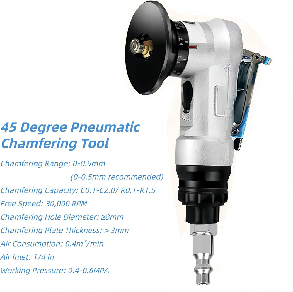 45 Degree Pneumatic Chamfering Tool, Mini Metal Working Fabrication Air Tool, An