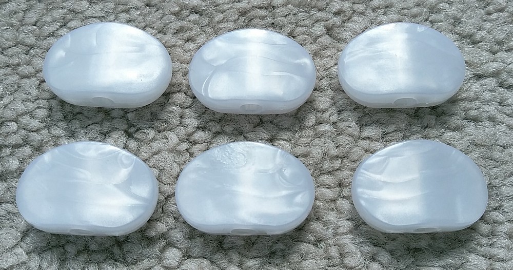 Guitar WHITE PEARL TUNER KNOBS Tuning Machine Buttons 6 Gotoh Grover OVAL LARGE