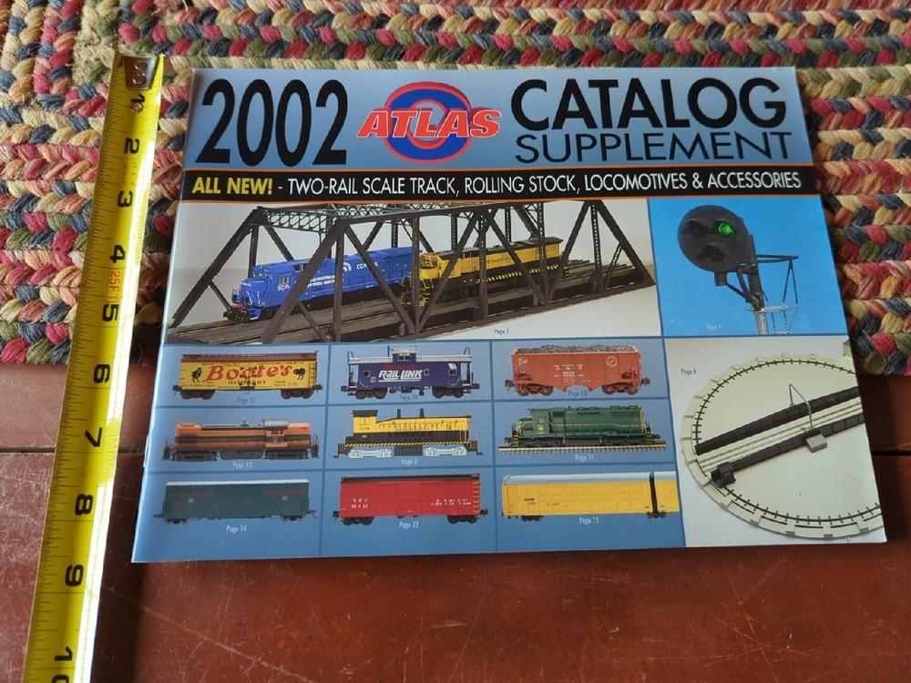 2002 Atlas Supplement Train Catalog Railroad
