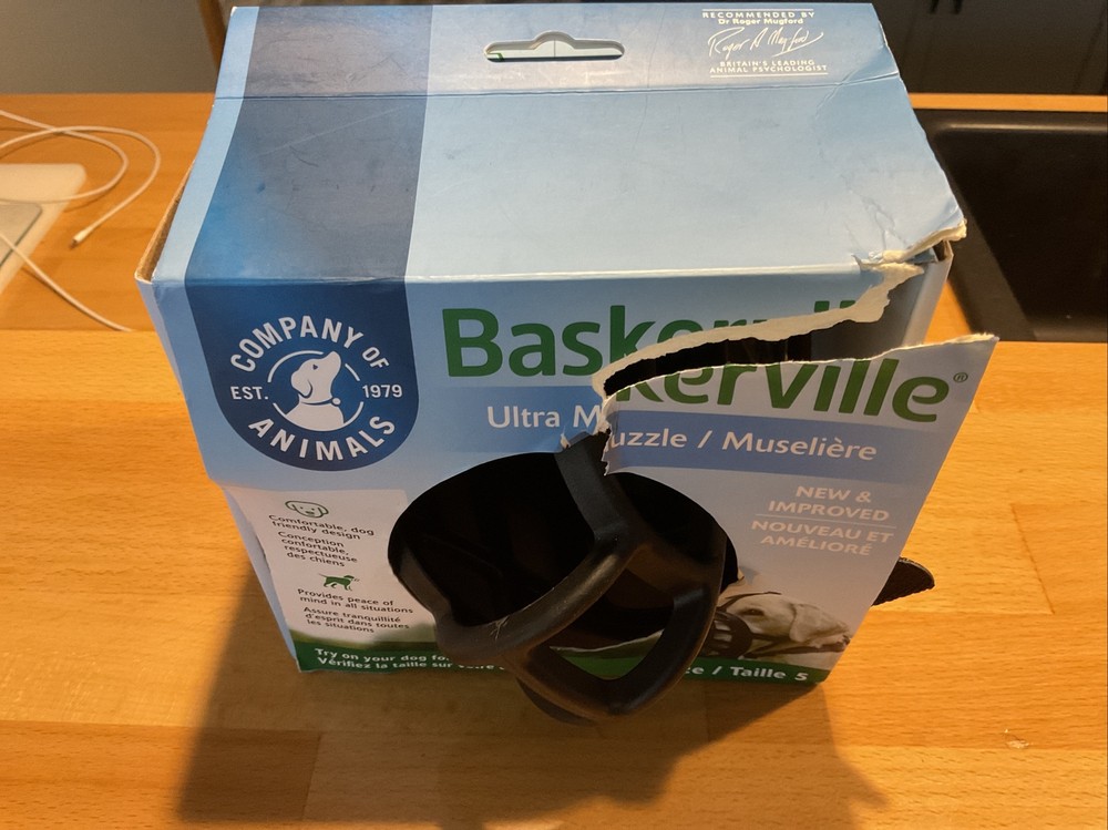 Baskerville Ultra Muzzle for Dogs, Size 5 - Black