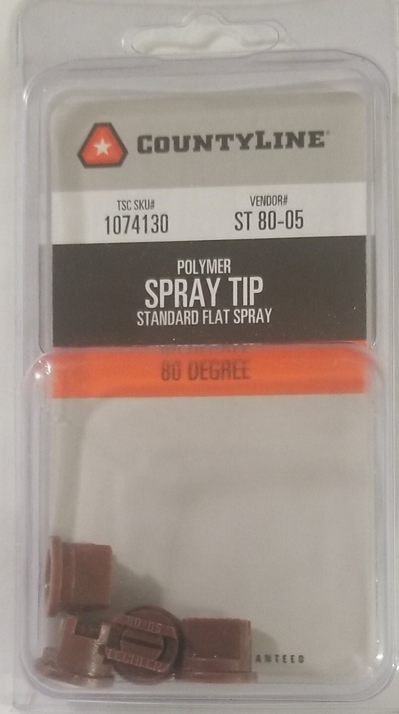 Countyline Polymer Spray Tip Standard Flat Spray 80 Degree ST 80-05 4 Pack